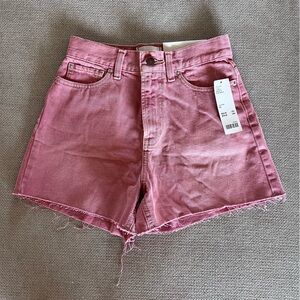 Pink Denim Cutoff Shorts